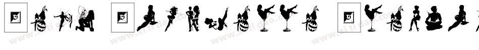 Sexy Silouette Stencils字体转换